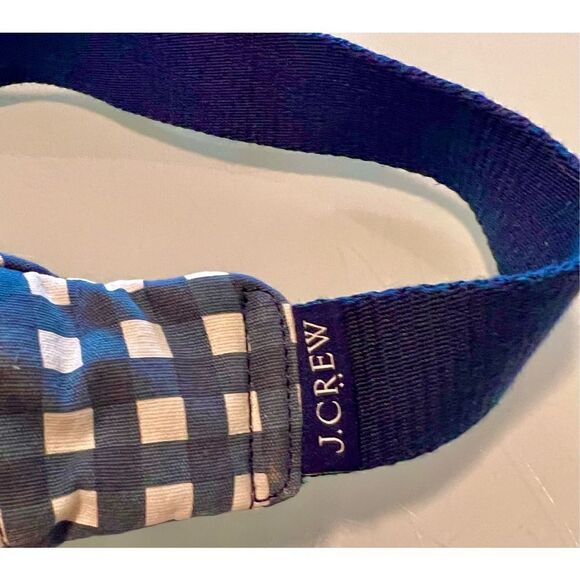 J Crew Fanny Pack Crossbody Sac Blue White Gingham Plaid Cotton Ruffle Edge - Picture 3 of 9